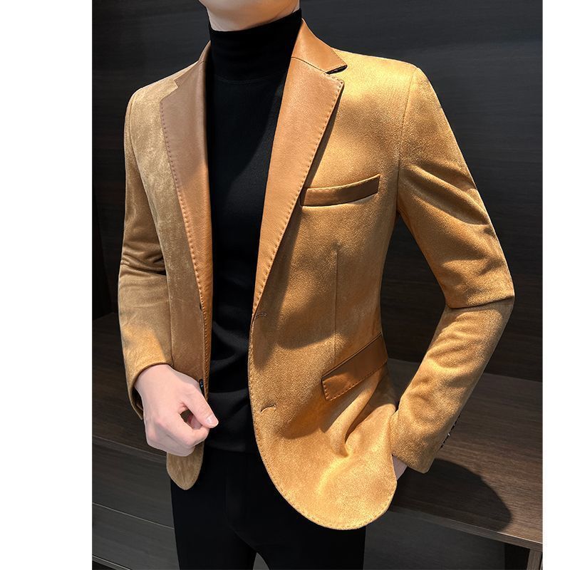 Fashion Casual Men's Patchwork Jacket