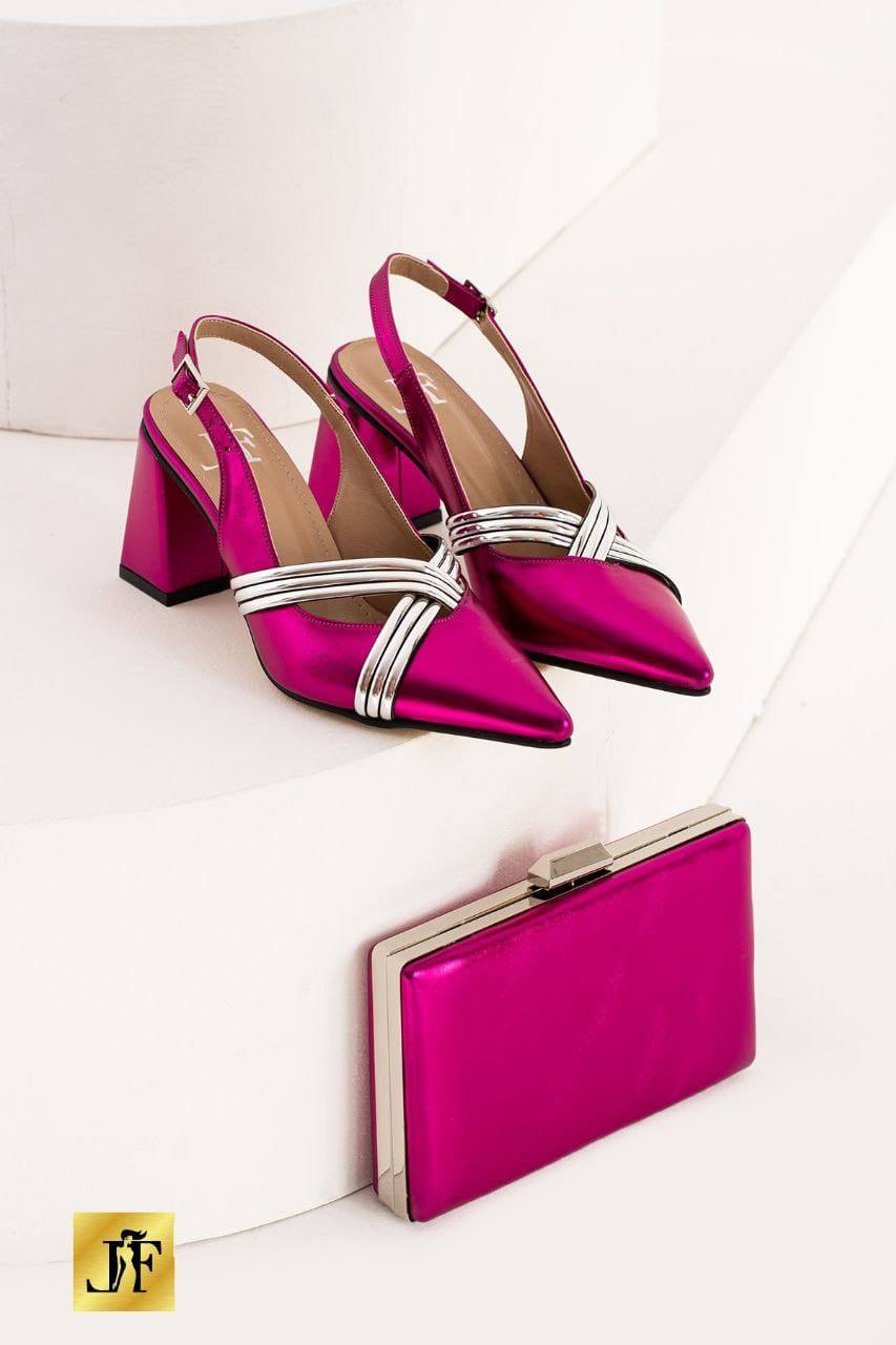 Flora women shoe and purse set