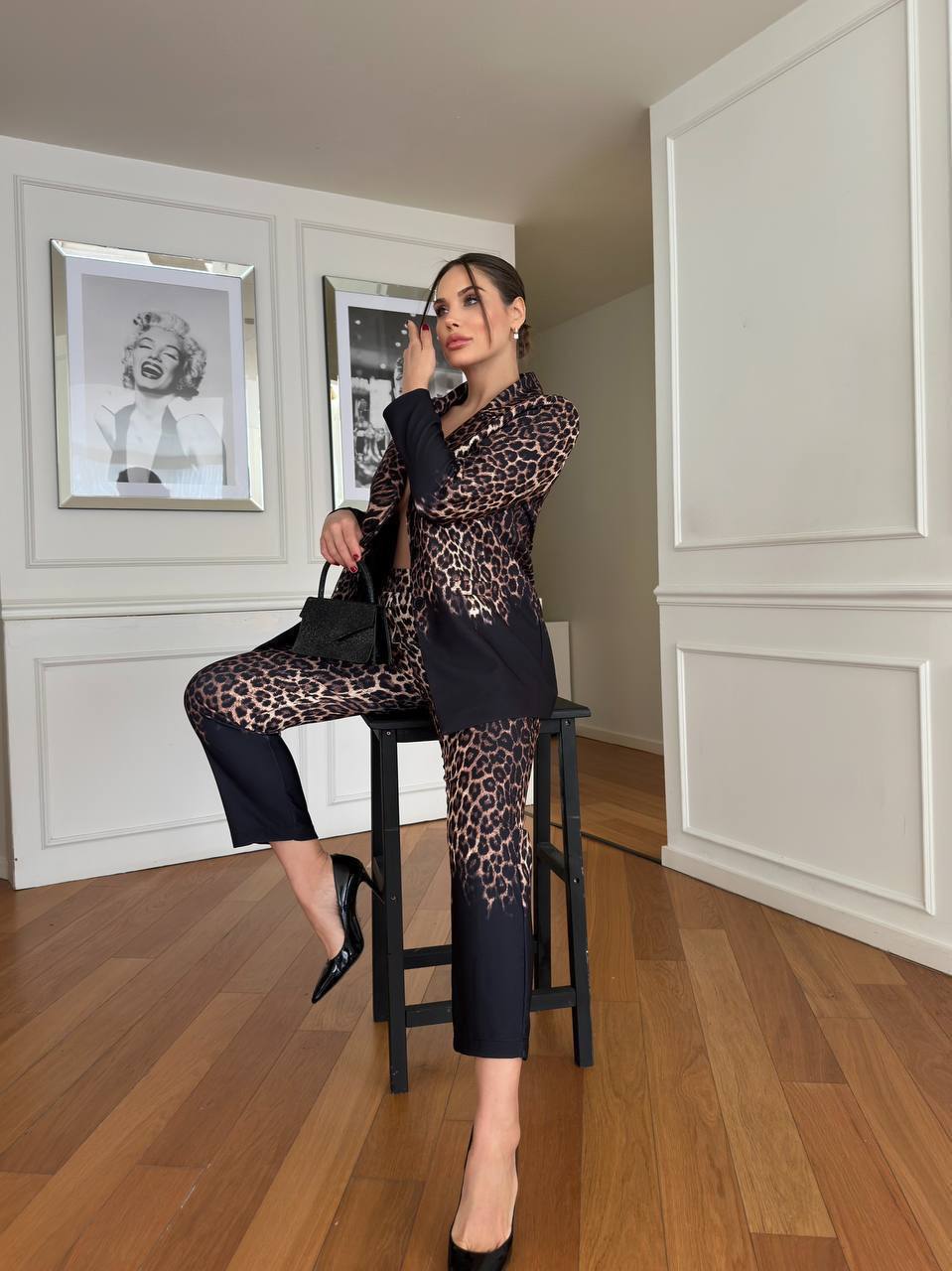 Shields women leopard pant suits