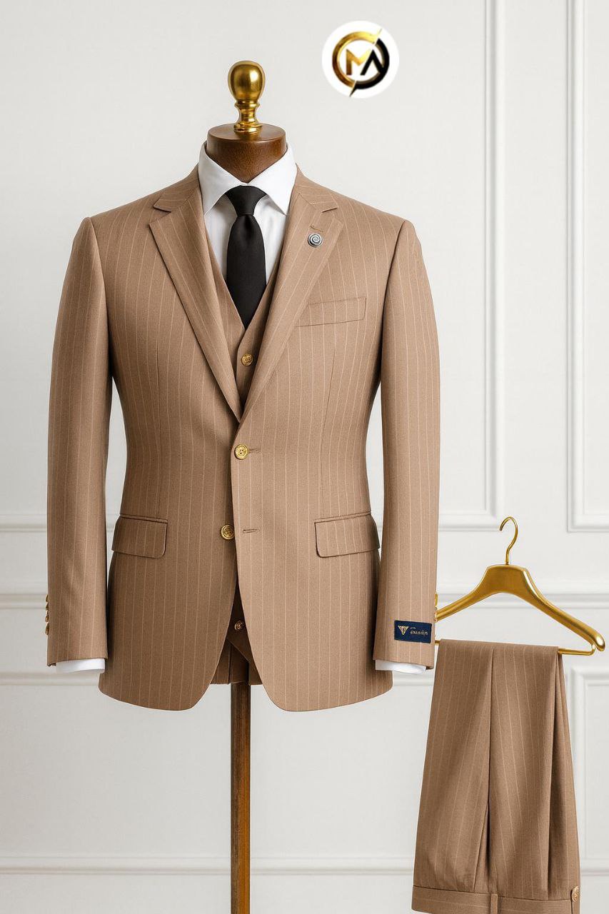 Mead two button stripped men suit