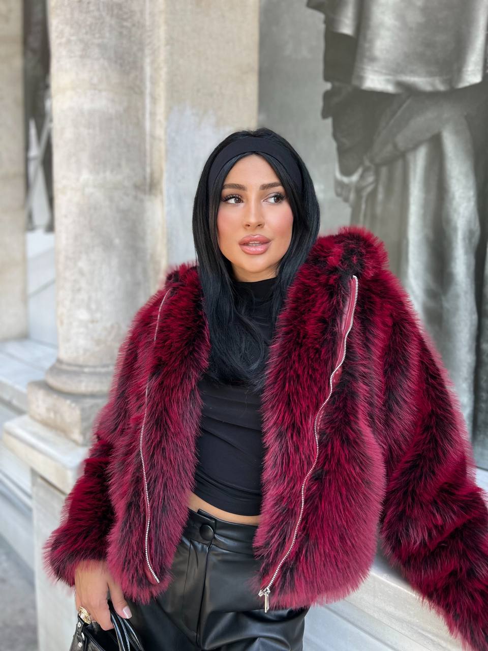 Zari women genuine wool coat