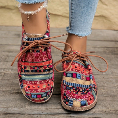 Thick-soled Large-size Colorful Casual Ethnic Retro Sneakers