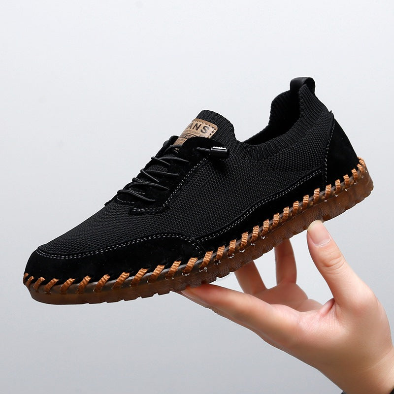 Breathable Hollow-out Soft Sole Mesh Casual Shoes With Rubber Sole