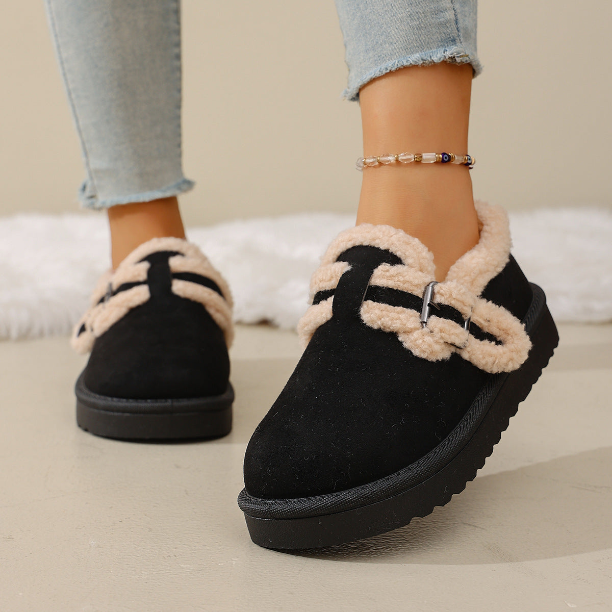 Season New Retro Platform Cotton Shoes For Women