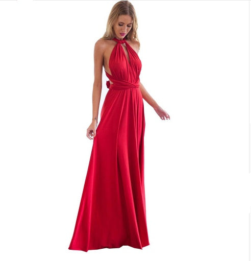 Women's Sexy Long Party Dress Club Floor-Length Summer Backless Bandage Maxi Dress Multiway Bridesmaids Boho Women Dress Vestidos
