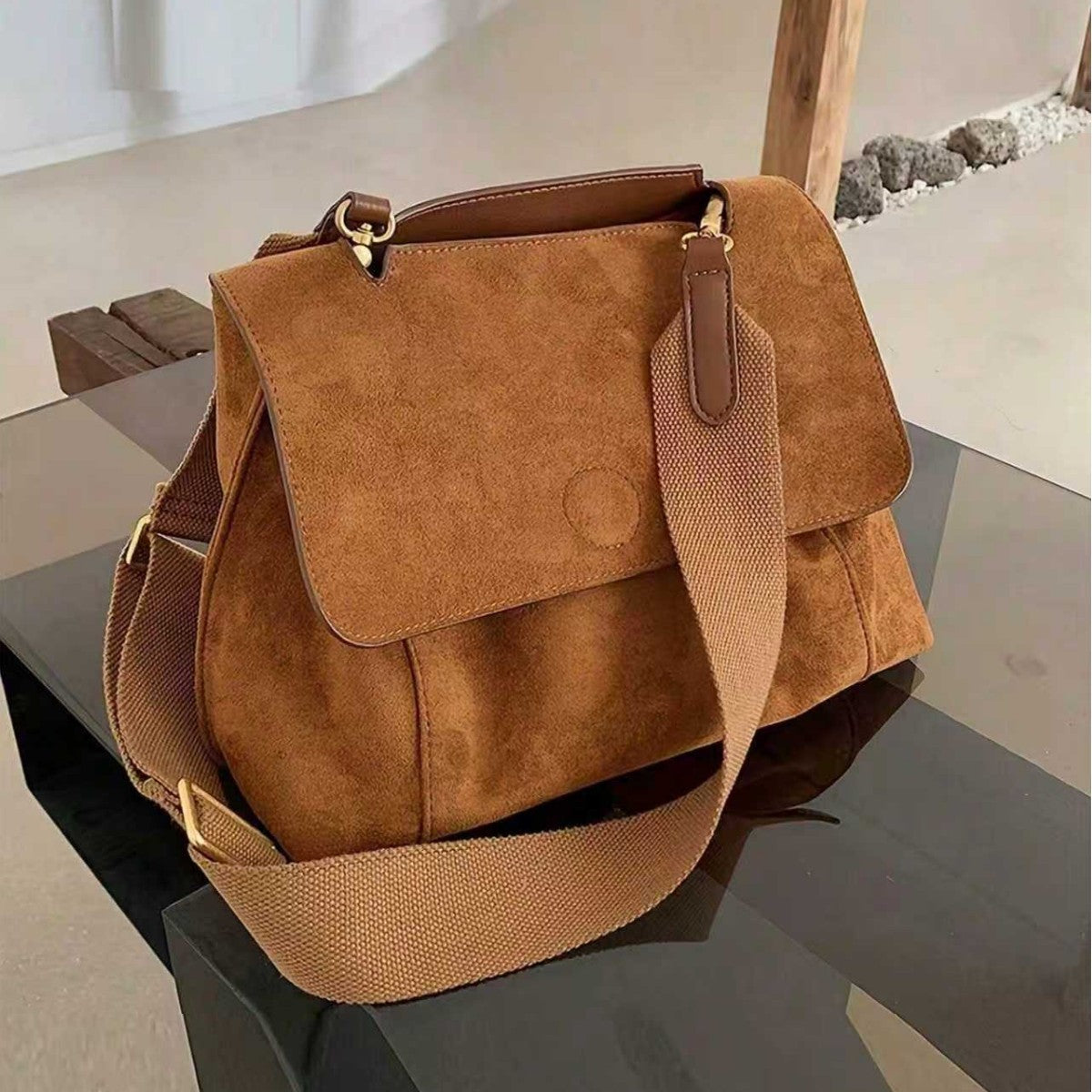 Fabric Women's Bag Stylish And Simple 2025 New Retro Solid Color