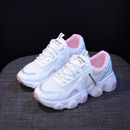 Breathable Sneakers With Thick Insoles For Women Students Running