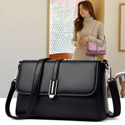 Casual PU Microfiber Leather Single Shoulder Crossbody Bag