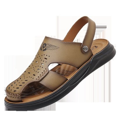 Genuine Leather Toe Sandals Suitable For Both Outdoor Wear And Driving