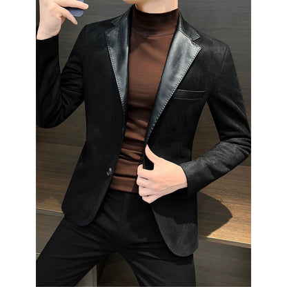 Fashion Casual Men's Patchwork Jacket