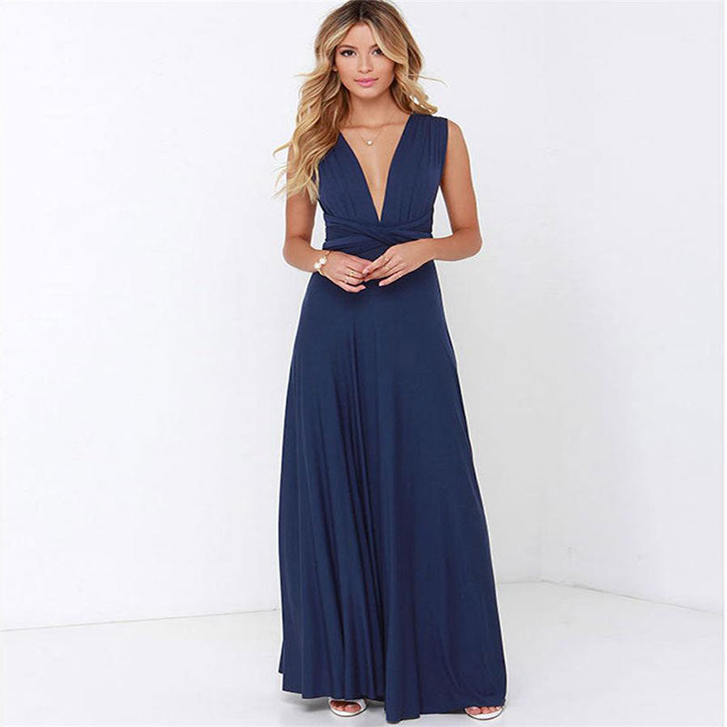 Women's Sexy Long Party Dress Club Floor-Length Summer Backless Bandage Maxi Dress Multiway Bridesmaids Boho Women Dress Vestidos