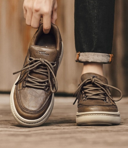 Men's Synthetic Leather Casual Sneakers