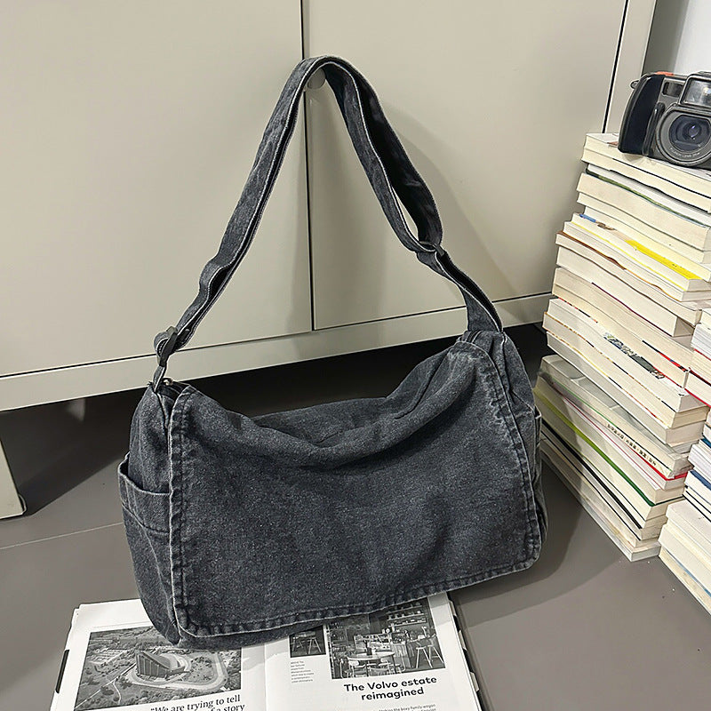 Denim Large Capacity Versatile Casual Shoulder Crossbody Bag