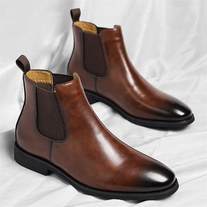 British Retro Chelsea Men's Fleece-lined Leather Boots