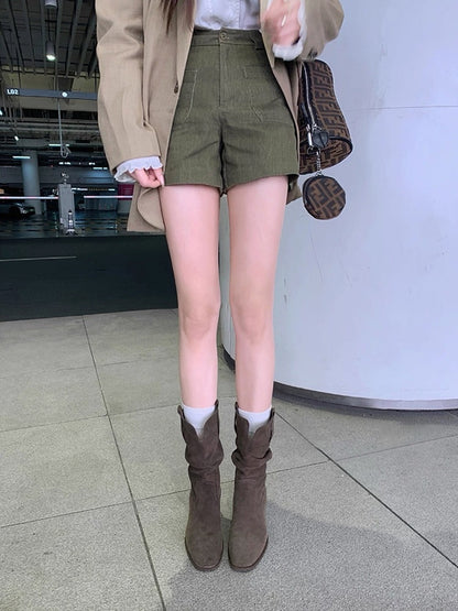 Leather Small Hight Increasing Martin Boots