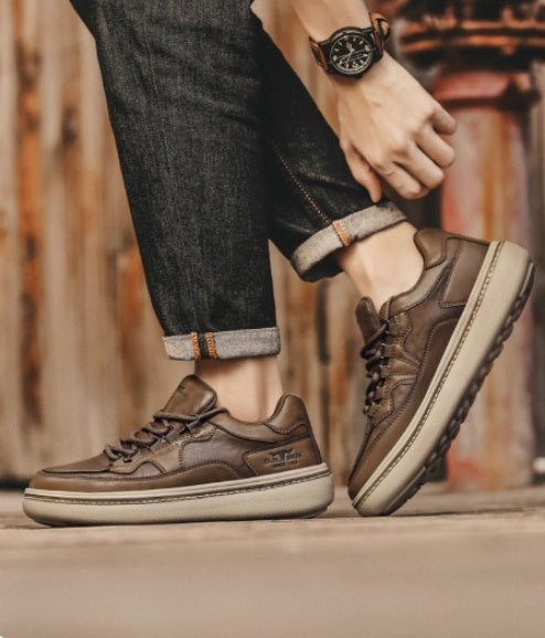 Men's Synthetic Leather Casual Sneakers