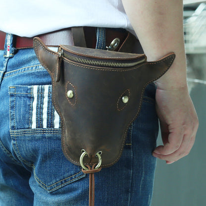 Men's Belt Ox-head Waist Bag
