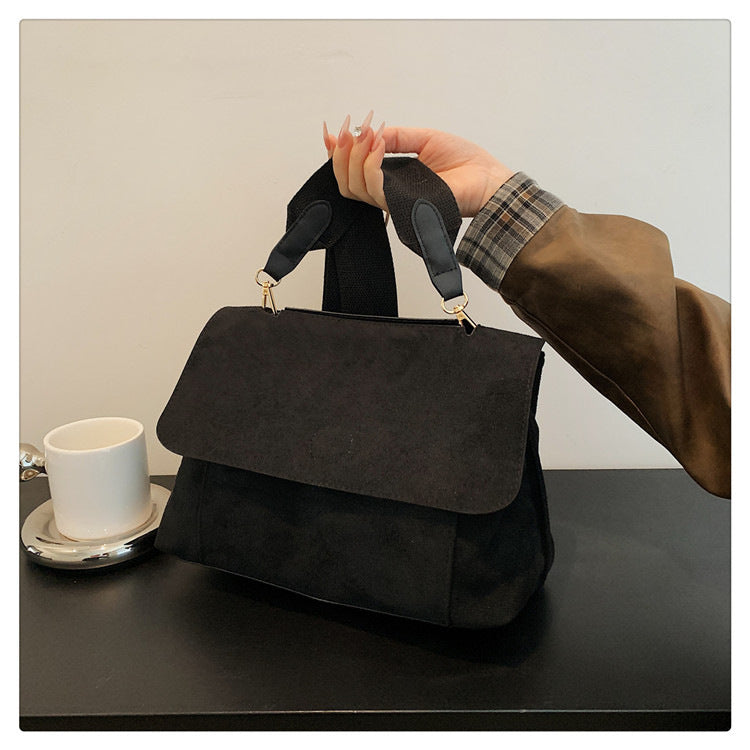 Fabric Women's Bag Stylish And Simple 2025 New Retro Solid Color