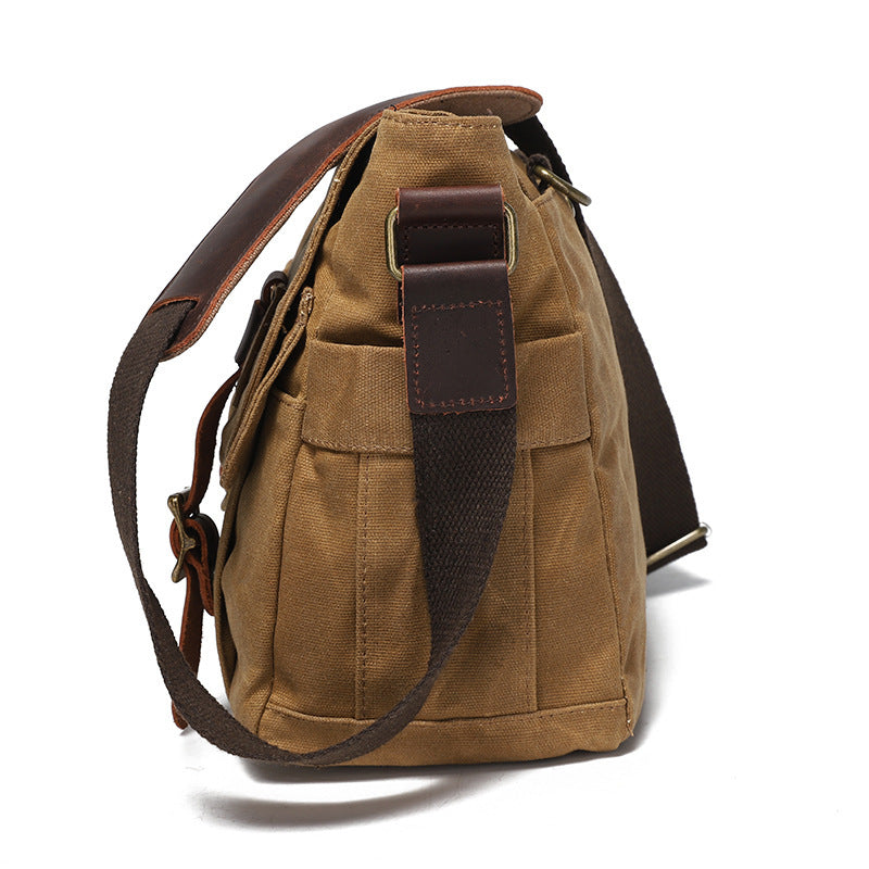 Water Repellent Waxed Camera Bag Cowhide