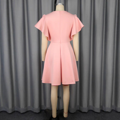 Summer New Fashion Elegant Embroidery Slim Fit Elegant Party Dress