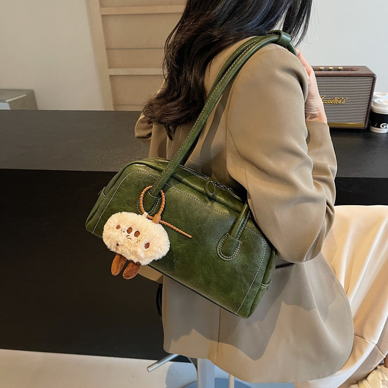 Large Capacity Pillow Bag With Underarm Texture For Commuting