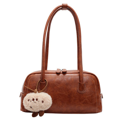 Large Capacity Pillow Bag With Underarm Texture For Commuting