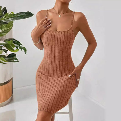 Women's Halter-style U-neck Sheath Dress