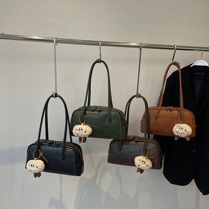 Large Capacity Pillow Bag With Underarm Texture For Commuting