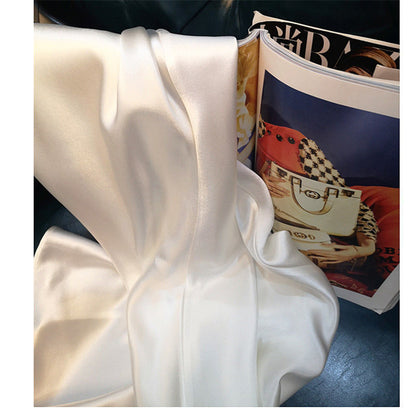 Triacetate Dress Long Satin Suspender Skirt