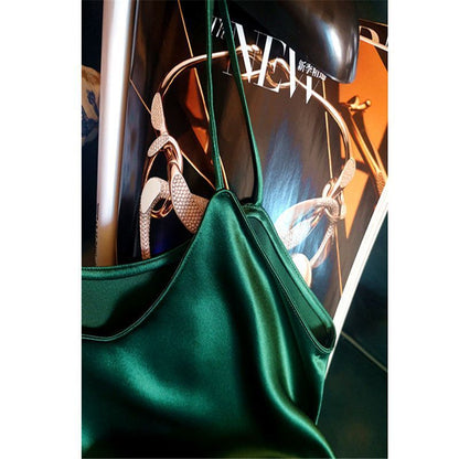 Triacetate Dress Long Satin Suspender Skirt