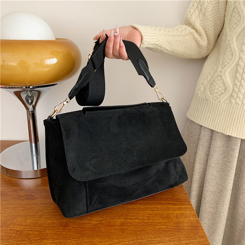 Fabric Women's Bag Stylish And Simple 2025 New Retro Solid Color