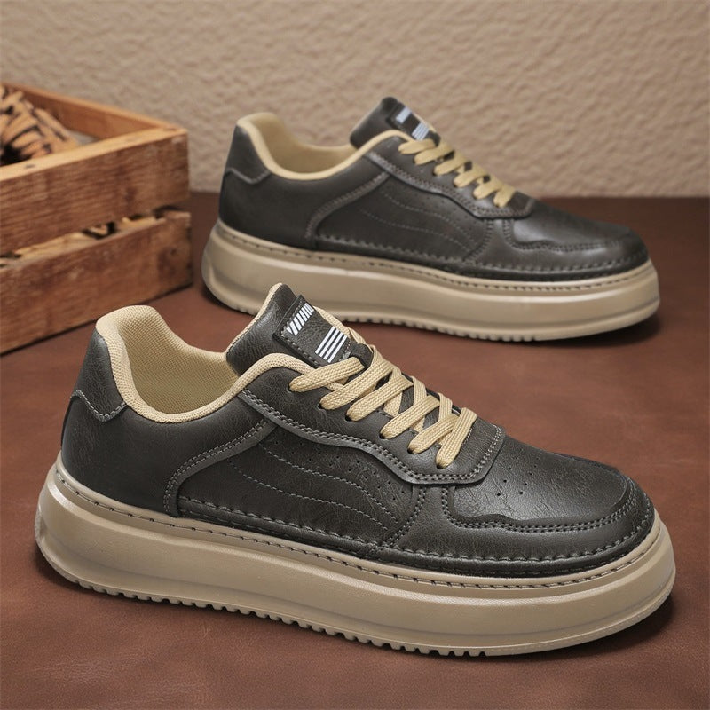Versatile Leather British Retro Men's Casual Shoes