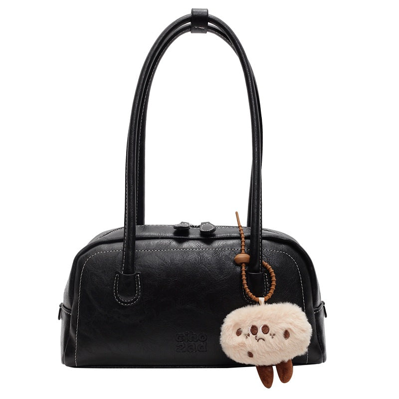 Large Capacity Pillow Bag With Underarm Texture For Commuting