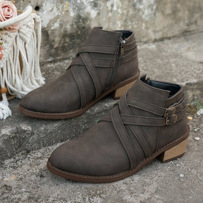 Retro Style Fashionable Single Boots