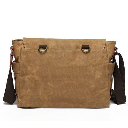 Water Repellent Waxed Camera Bag Cowhide