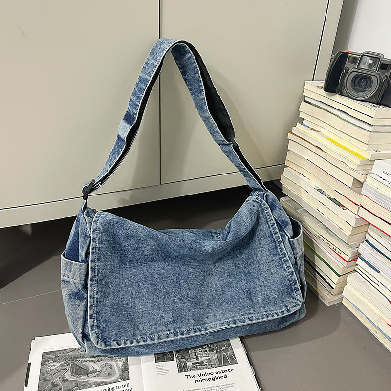 Denim Large Capacity Versatile Casual Shoulder Crossbody Bag