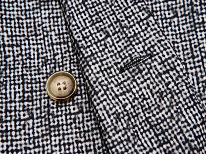 Men's Blazers Slim Fit Plaid Suits Jackets Male Long Sleeve Double-breasted Outerwear Business Casual Coats