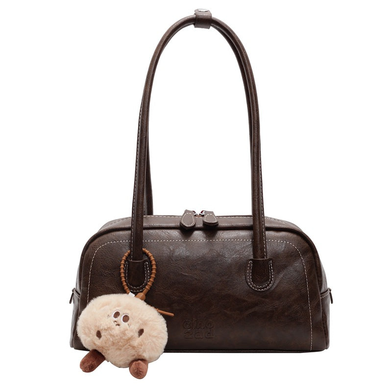 Large Capacity Pillow Bag With Underarm Texture For Commuting