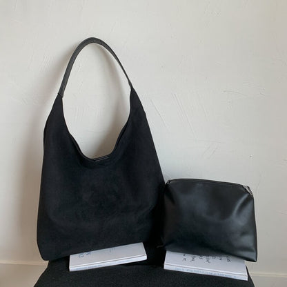 Retro Suede Versatile Tote Bag Matte For Women