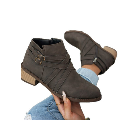 Retro Style Fashionable Single Boots