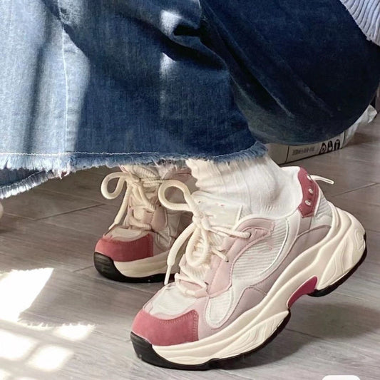 Women's Thick-Sole Height-Increasing Fashion Sneakers