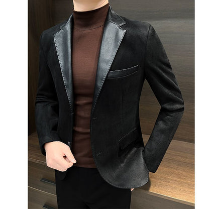 Fashion Casual Men's Patchwork Jacket