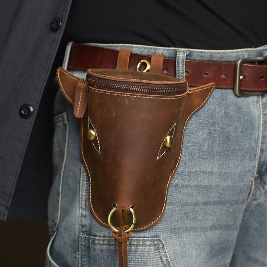 Men's Belt Ox-head Waist Bag