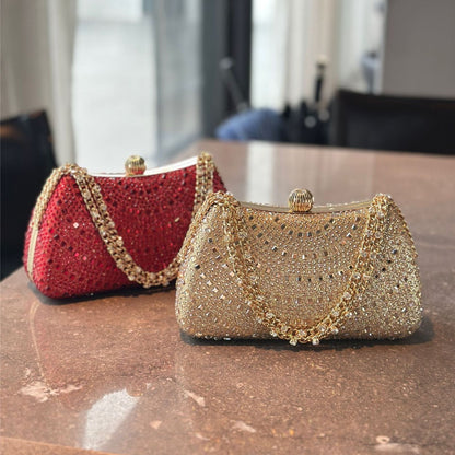High-end Socialite Full Of Sparkling Diamonds Handbag Bridal Dress Bag