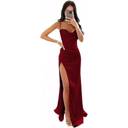 European And American Women's Clothing Sleeveless Camisole Evening Dress