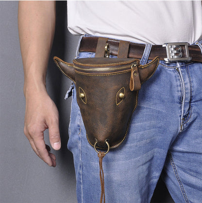 Men's Belt Ox-head Waist Bag