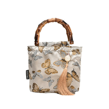 New Stylish Bamboo Handle Women's Handbag