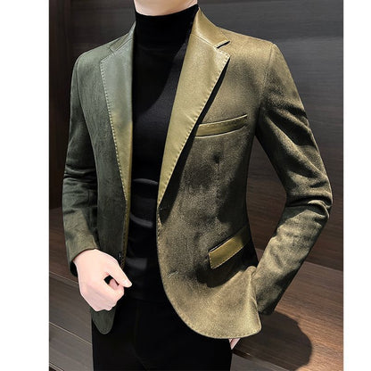 Fashion Casual Men's Patchwork Jacket