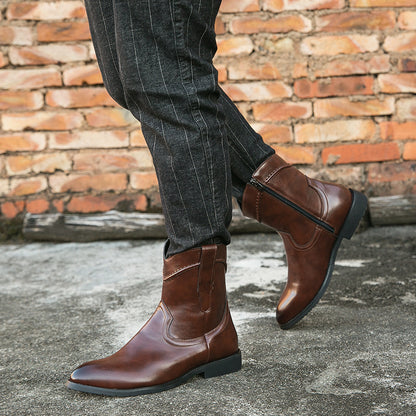 Retro High-top Leather Shoes Ankle Boots Casual