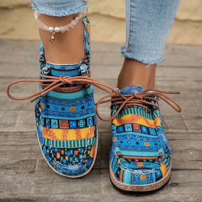 Thick-soled Large-size Colorful Casual Ethnic Retro Sneakers